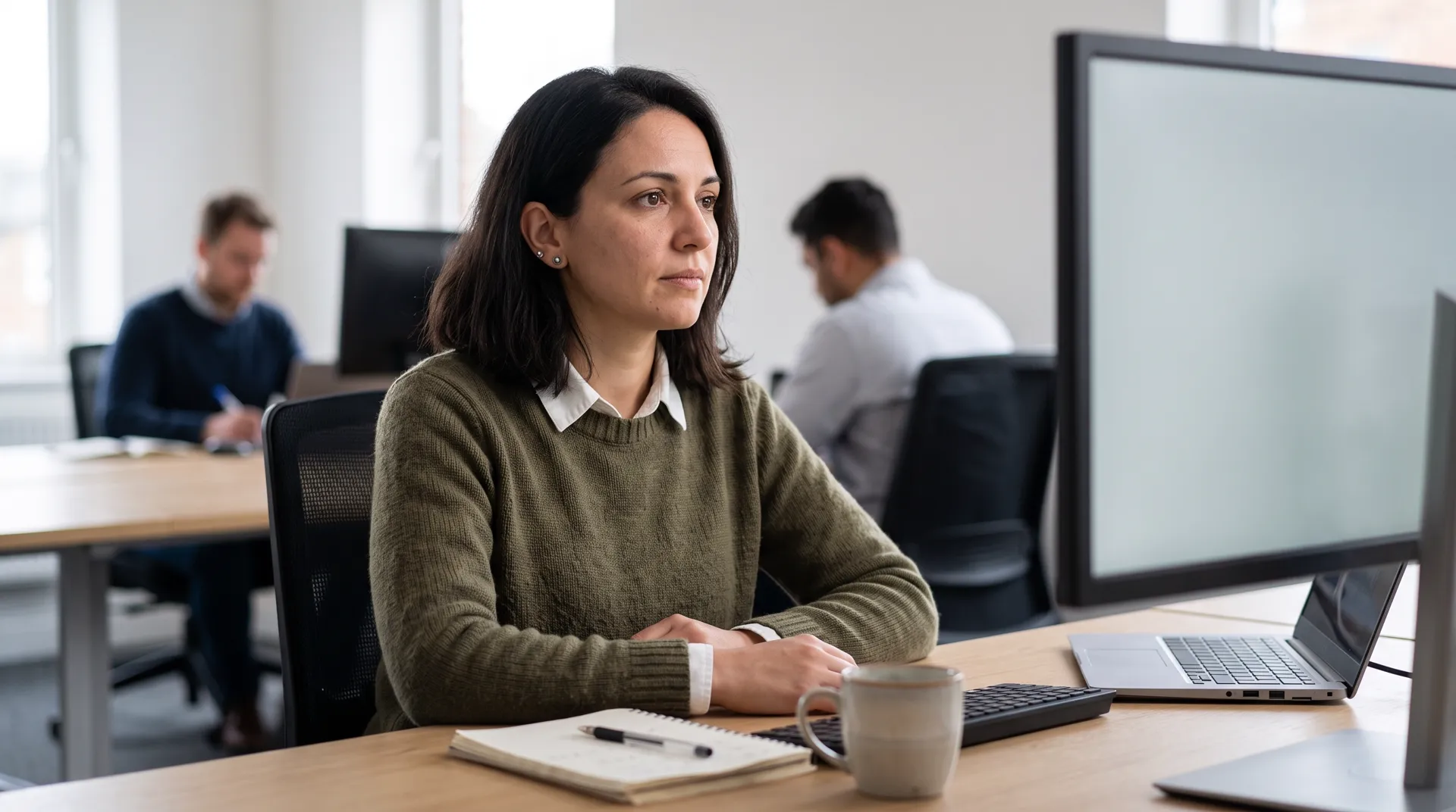 A recruiter approving a call list from a phone